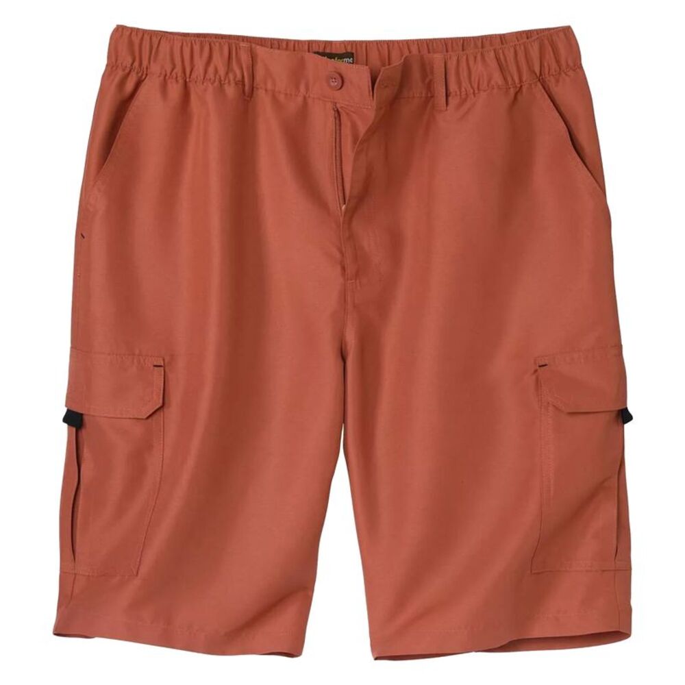Atlas For Men Mens Microfiber Cargo Shorts / Terracotta